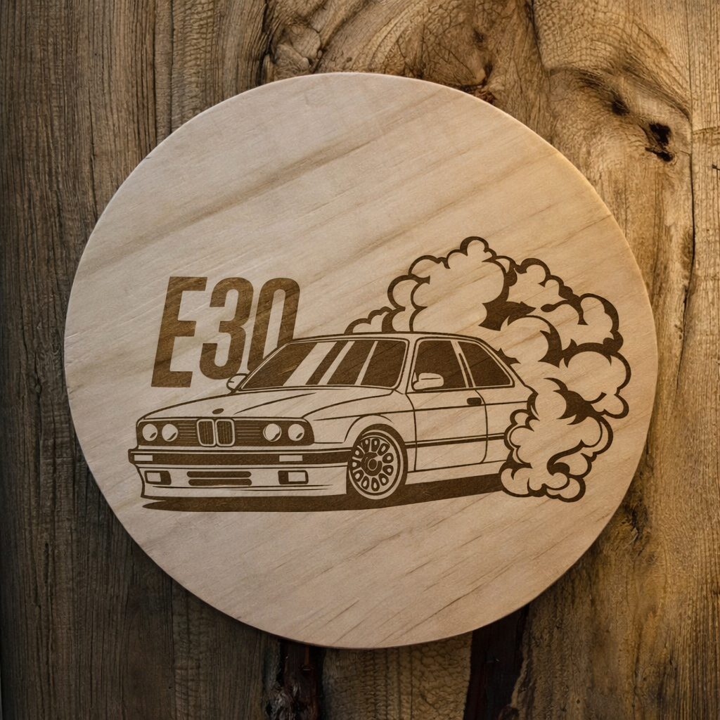 Ξύλινο Σουβέρ BMW E30 - Drift Edition - Gift Ideas - The Gift Box thegiftbox.gr