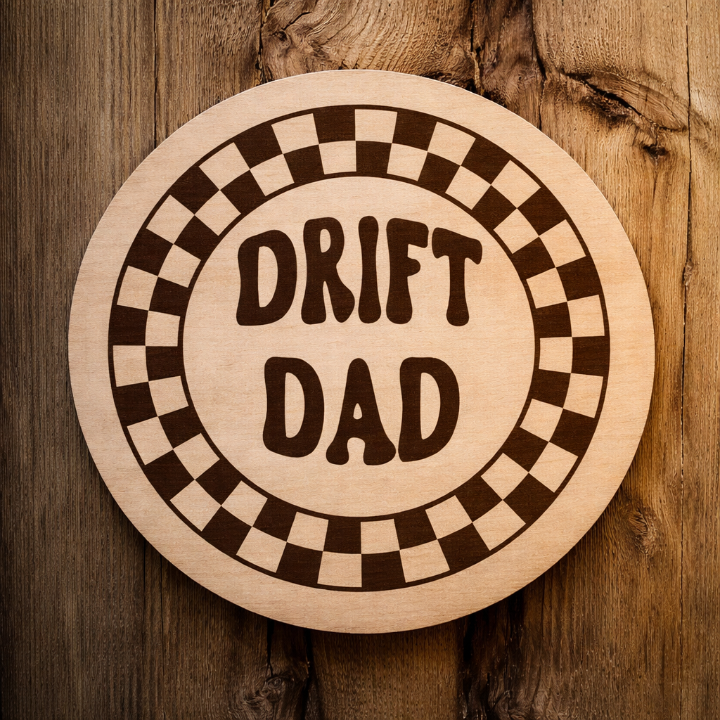 Ξύλινο Σουβέρ “Drift Dad” - Gift Ideas - The Gift Box thegiftbox.gr