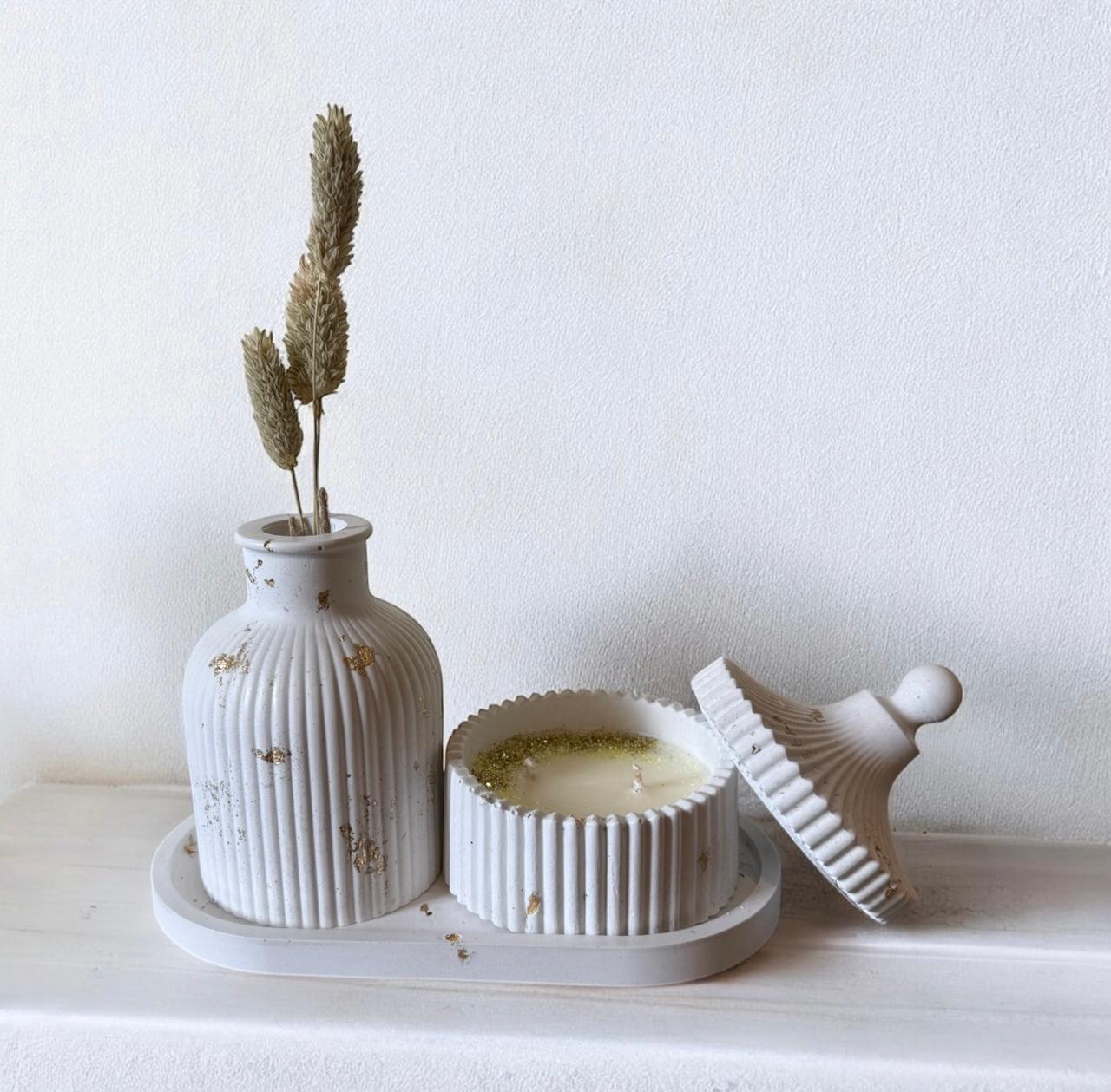 Χειροποίητο Σετ Πορσελάνης με Κερί