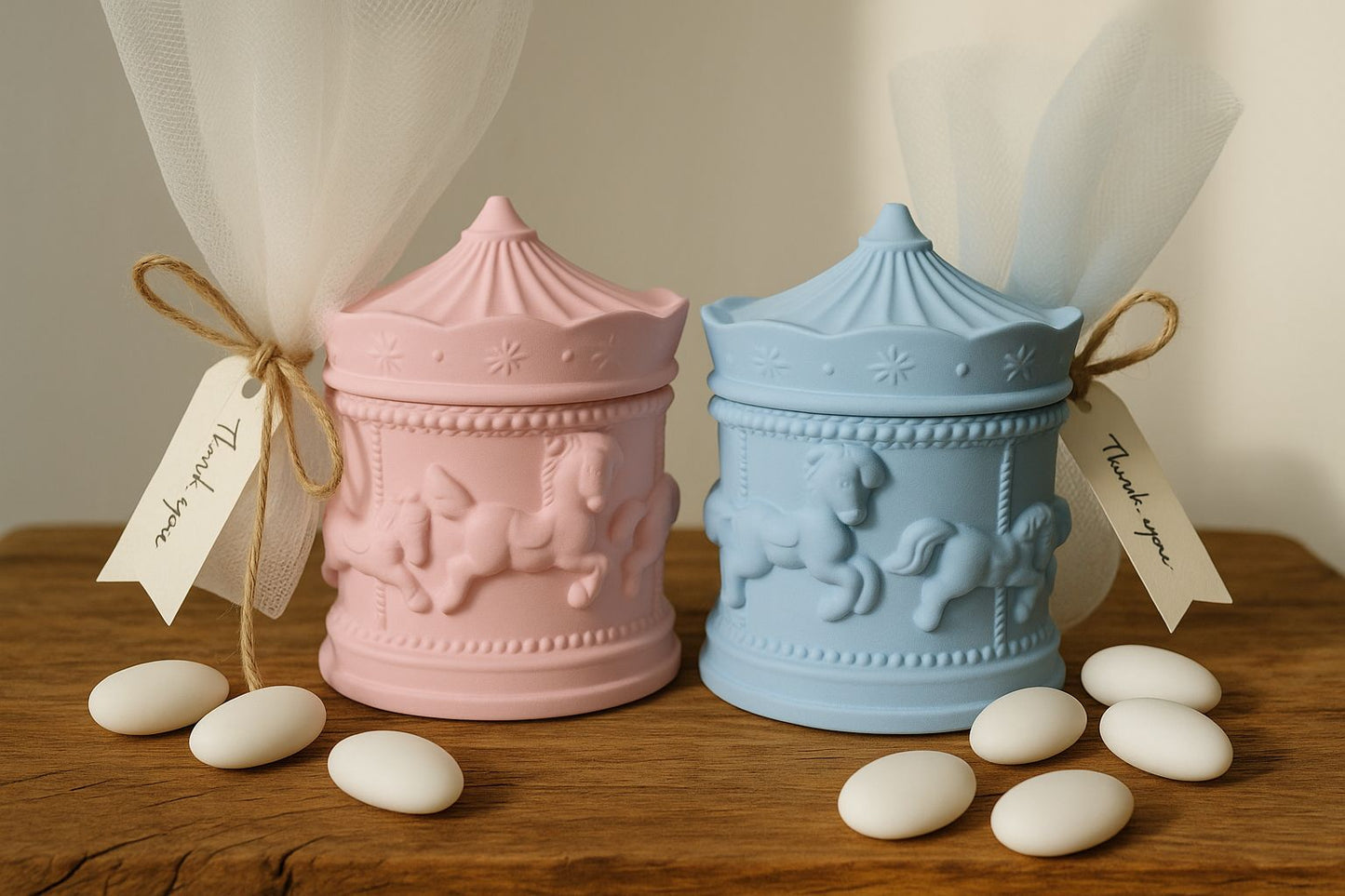 Μπομπονιέρα Carousel Δοχείο & Κερί