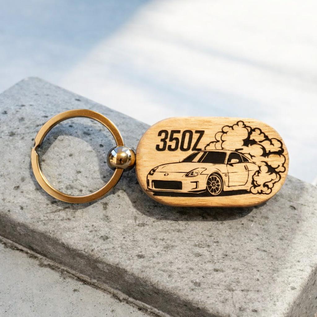 Ξύλινο μπρελόκ Nissan 350Z - Drift Edition - The Gift Box thegiftbox.gr