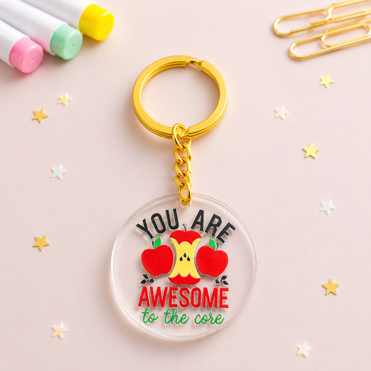 Μπρελόκ Plexiglass “You Are Awesome To The Core” - Δώρα για Δασκάλα - The Gift Box thegiftbox.gr