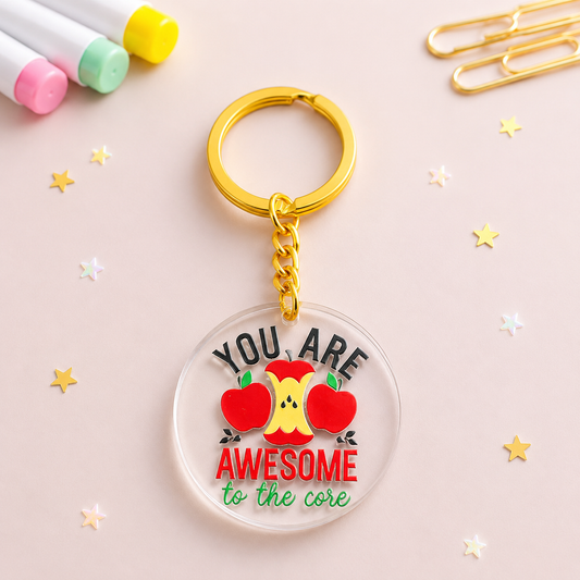 Μπρελόκ Plexiglass “You Are Awesome To The Core” - Δώρα για Δασκάλα - The Gift Box thegiftbox.gr