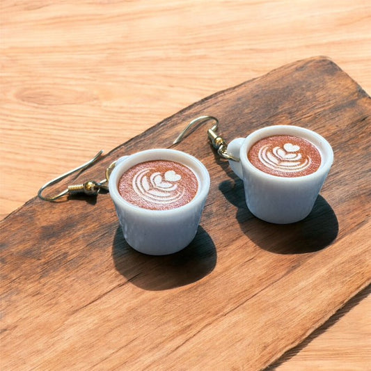 Σκουλαρίκια κούπες καφέ Latte Art No1 – The Gift Box

