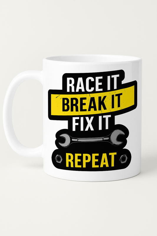 Κούπα "Race It - Fix It - Repeat"
