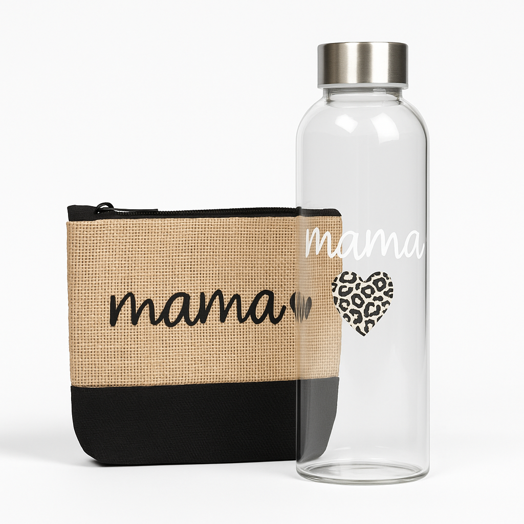 Σετ δώρου για την μαμά - νεσεσέρ mama Και γυάλινο μπουκάλι mama – The Gift Box thegiftbox.gr
 