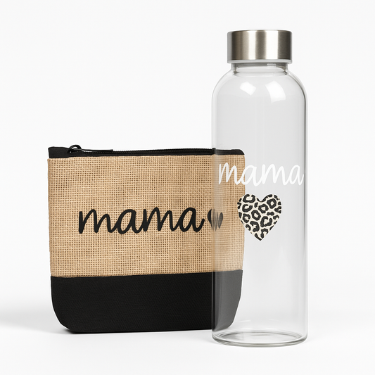 Σετ δώρου για την μαμά - νεσεσέρ mama Και γυάλινο μπουκάλι mama – The Gift Box thegiftbox.gr
 