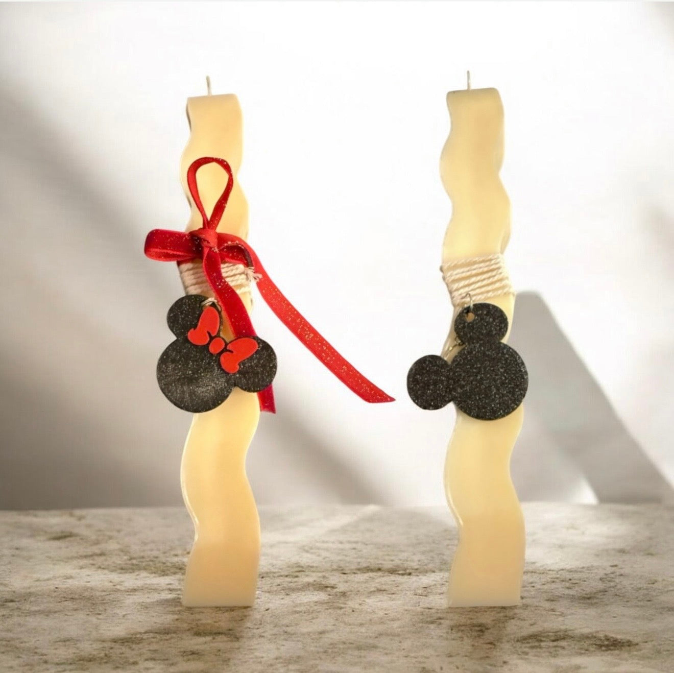 Σετ Λαμπάδες Σόγιας - Mickey & Minnie Μπρελόκ - Για Ζευγάρια