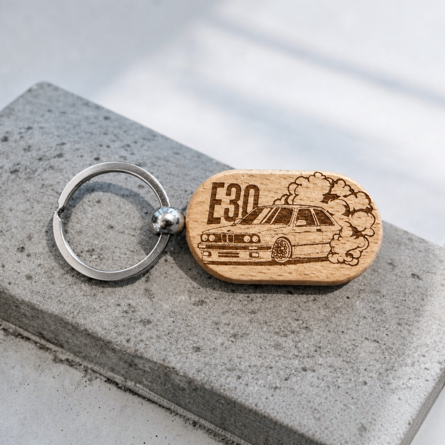 Ξύλινο μπρελόκ BMW E30 - Drift Edition - The Gift Box thegiftbox.gr