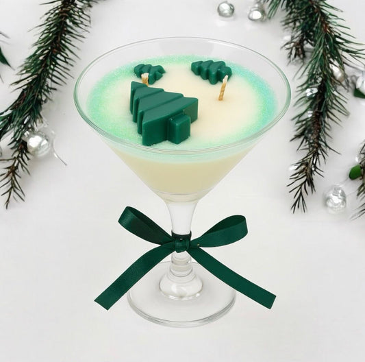Christmas Cocktail Candle - Χριστουγεννιάτικο Κερί Κοκτέιλ από Φυτικό Κερί Σόγιας - The Gift Box thegiftbox.gr