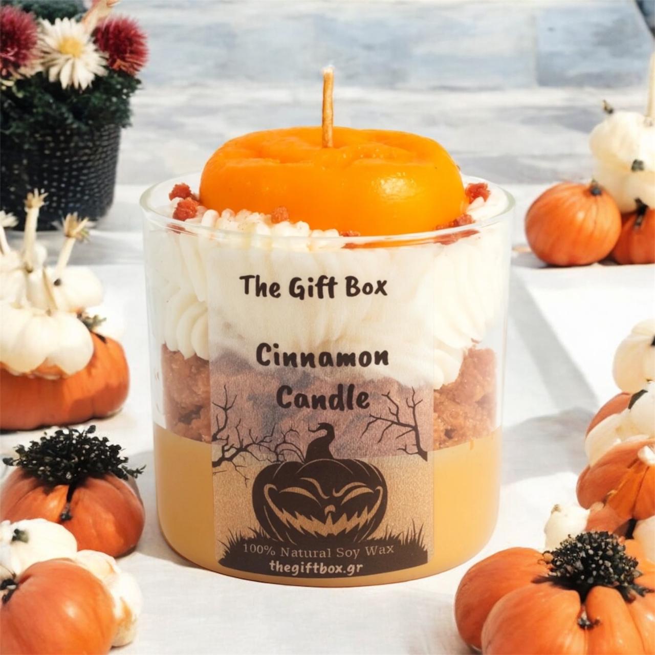 Cinnamon Candle - Pumpkin - Halloween Edition - The Gift Box thegiftbox.gr