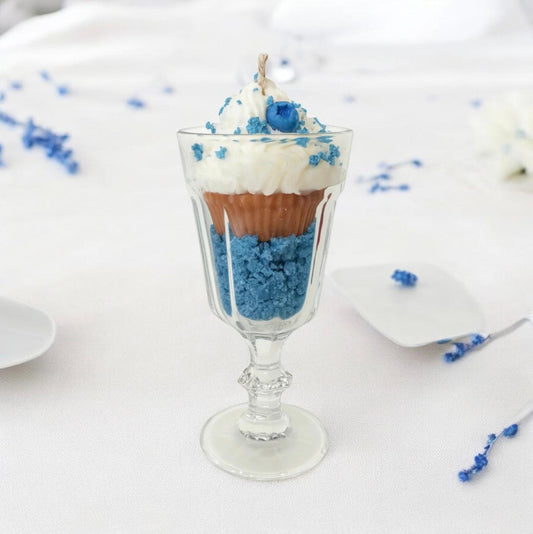 Κερί Σόγιας Cupcake Blueberry σε Ποτήρι - The Gift Box thegiftbox.gr