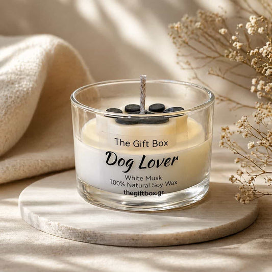 "Dog Lover" Paw Soy Candle - Κερί Σόγιας Με πατούσα σκύλου - The Gift Box thegiftbox.gr