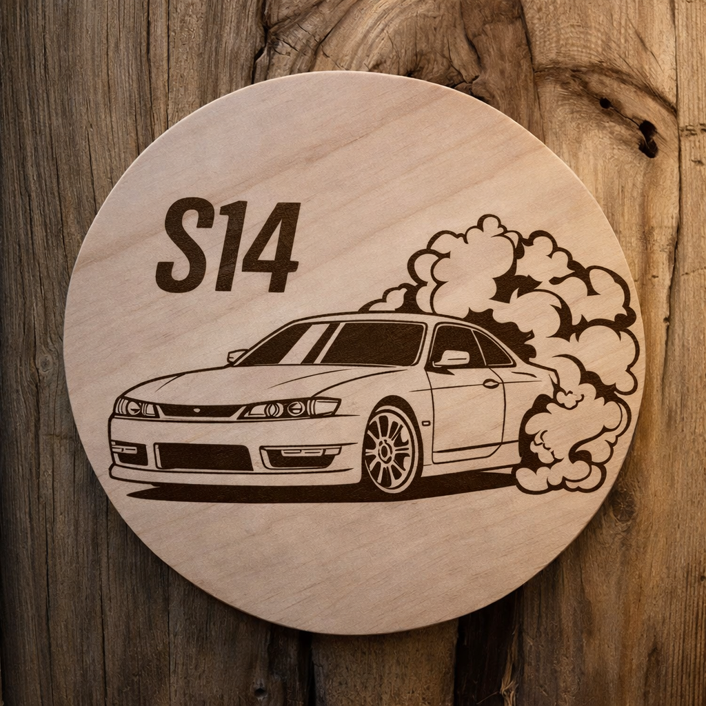 Ξύλινο Σουβέρ Nissan S14 - Drift Edition - Gift Ideas - The Gift Box thegiftbox.gr