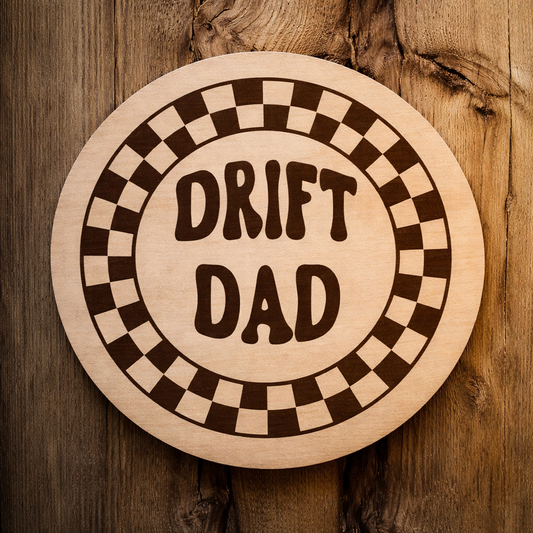 Ξύλινο Σουβέρ “Drift Dad” - Gift Ideas - The Gift Box thegiftbox.gr