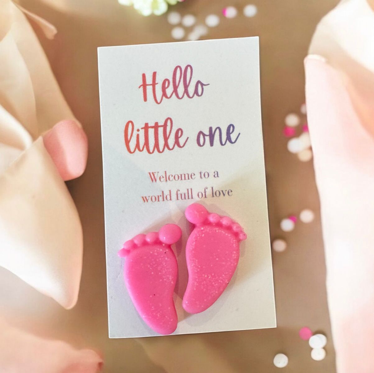 Κέρασμα Μαιευτηρίου Κάρτα Wax Melts Πατουσάκια - The Gift Box thegiftbox.gr