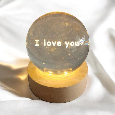 Φωτιστικό γυάλα με μήνυμα I Love You – The Gift Box

