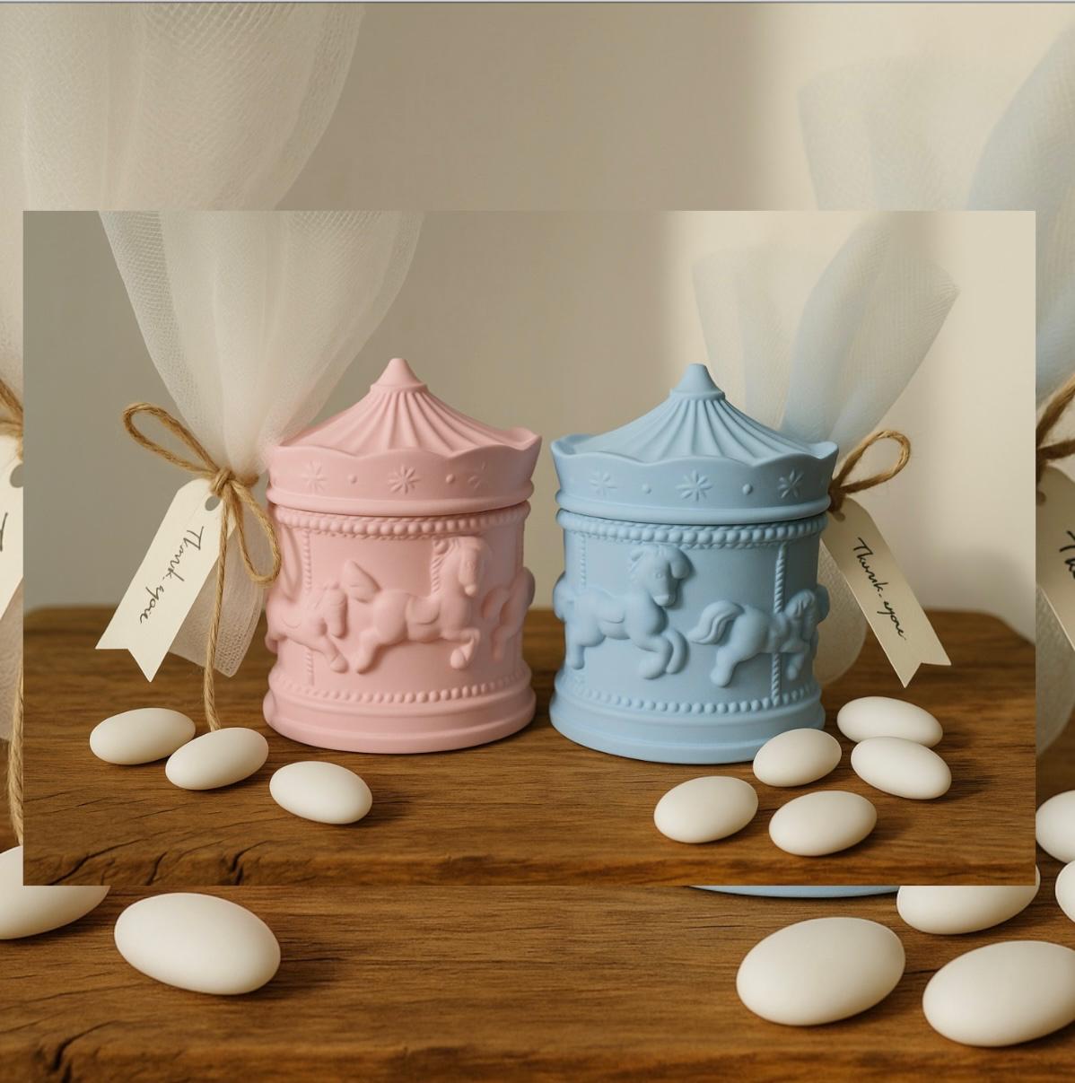 Μπομπονιέρα Carousel Δοχείο & Κερί