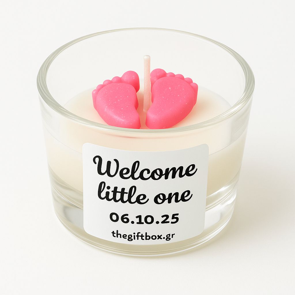 Κεράσματα Μαιευτηρίου - Welcome little one - Κερί για μαιευτήριο - The Gift Box thegiftbox.gr