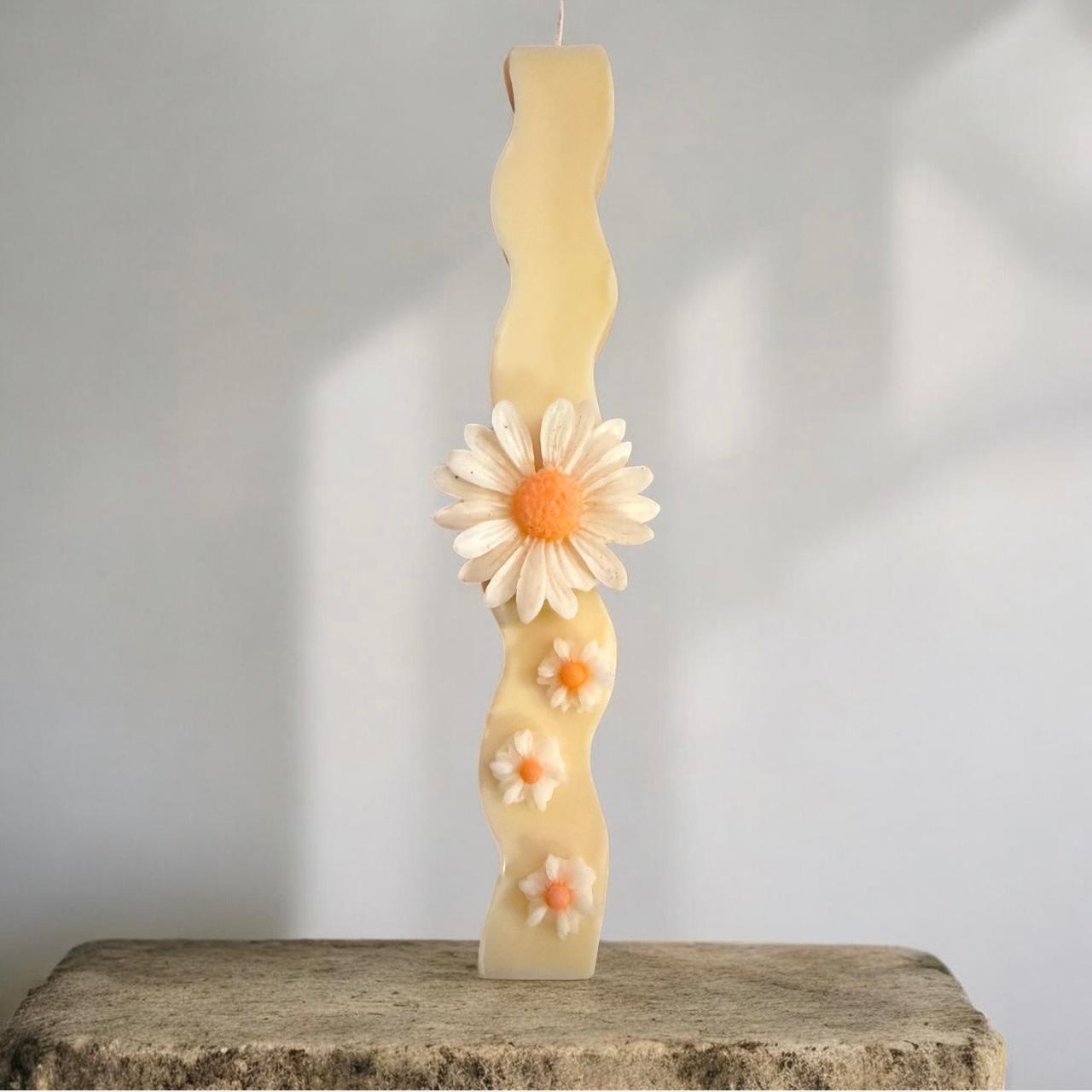 Αρωματική Λαμπάδα Σόγιας - Μαργαρίτες