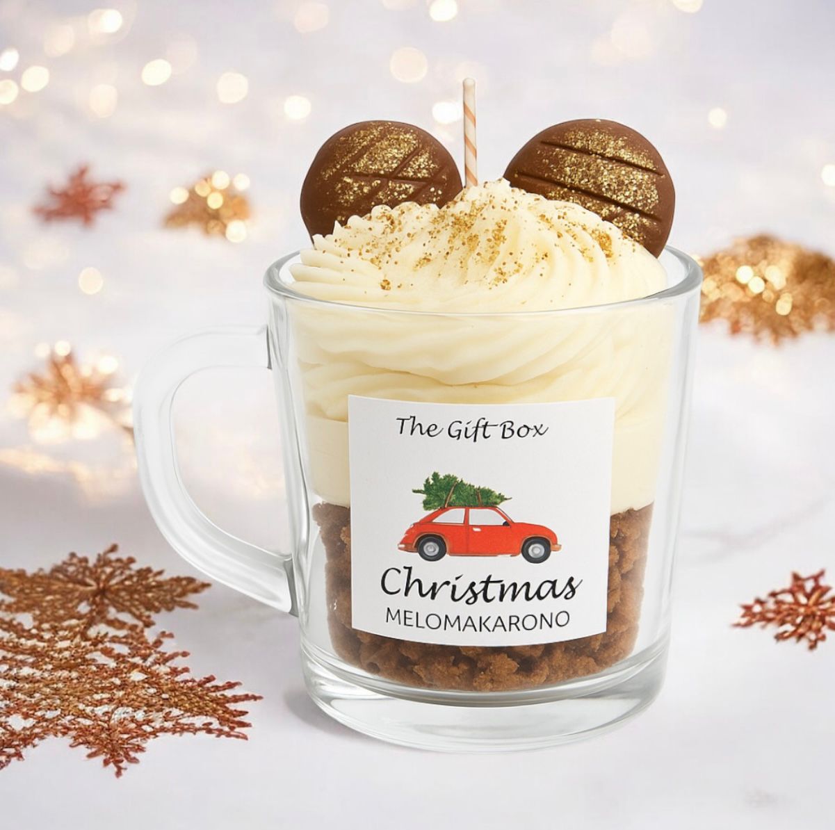 Μελομακάρονο Κερί Σόγιας - Melomakarono Soy Candle - The Gift Box thegiftbox.gr