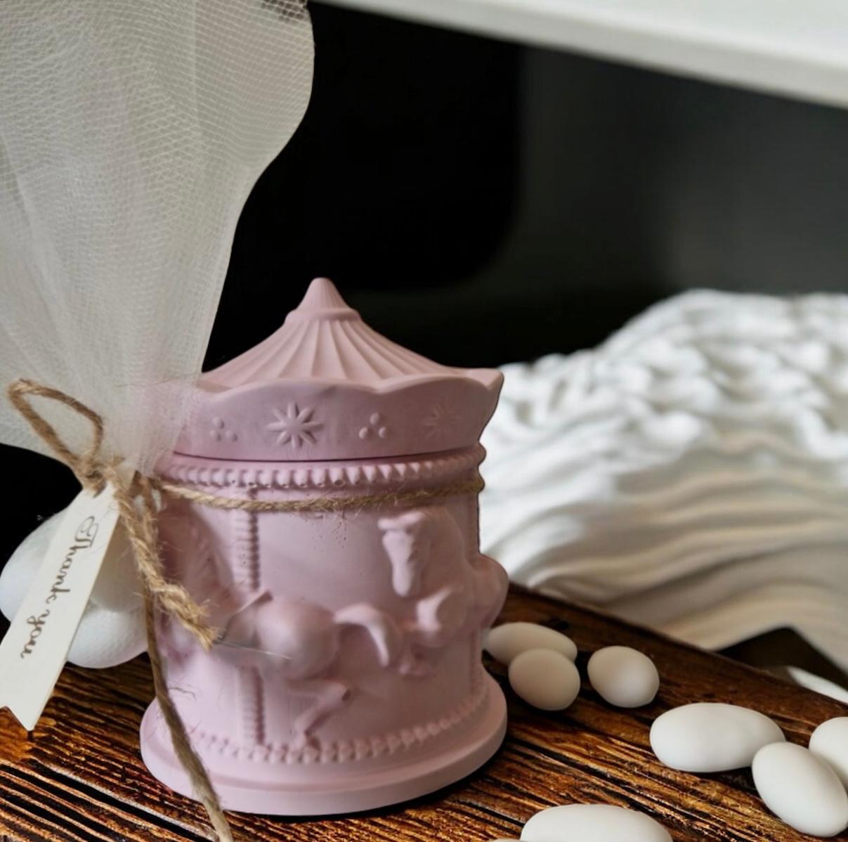 Μπομπονιέρα Carousel Δοχείο & Κερί