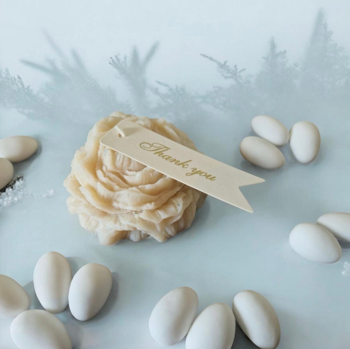 Μπομπονιέρα Κερί Σόγιας Παιώνια - The Gift Box thegiftbox.gr