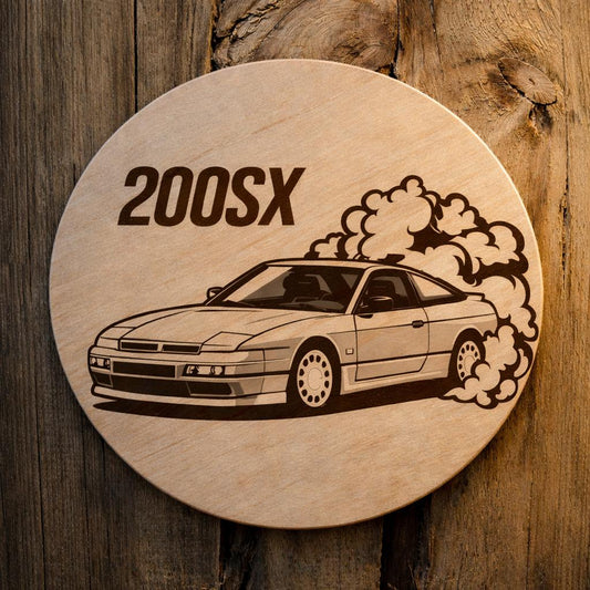 Ξύλινο σουβέρ Nissan 200SX - Drift Edition - Gift Ideas - The Gift Box thegiftbox.gr