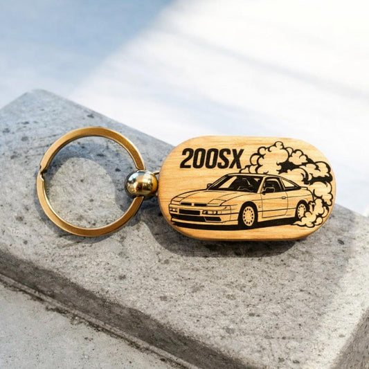 Ξύλινο μπρελόκ Nissan 200SX - Drift Edition - The Gift Box thegiftbox.gr