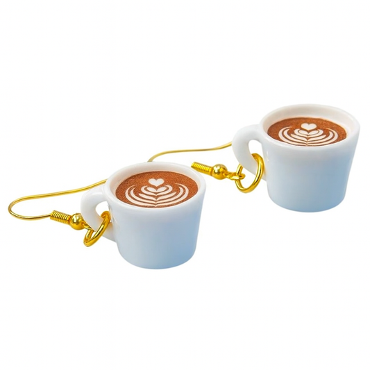 Σκουλαρίκια “Latte Art No1” – Κούπες Καφέ