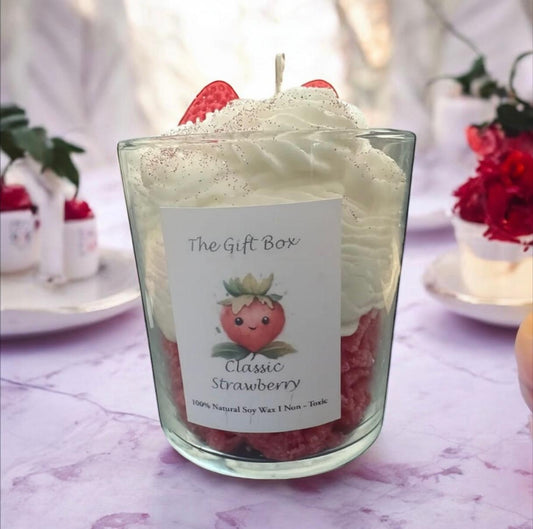 Strawberry Soy Canlde - Κερί Σόγιας με άρωμα Φράουλα - The Gift Box thegiftbox.gr
